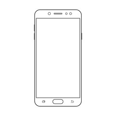 Fototapete - Smartphone  outline vector. Smartphone  outline icon for web. Mobile phone or smartphone outline,