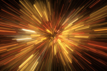 Wall Mural - glow color light particles explosion.