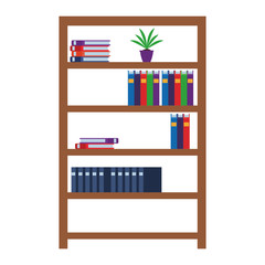 Sticker - shelves with books