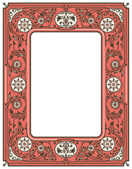 Wall Mural - Coral Border or Frame.White Space in the Centre