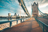 Fototapeta Londyn - Spectacular Tower Bridge in London at sunset