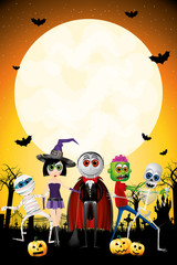 Wall Mural - Halloween poster template - with copy space