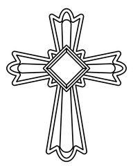 Christian contour cross