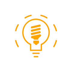 Poster - idea, bulb, light, energy bulb, head, thinking, creative business idea orange color icon