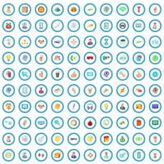 Poster - 100 partnership icons set in cartoon style for any design vector illustration