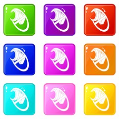 Poster - No camera icons set 9 color collection isolated on white for any design