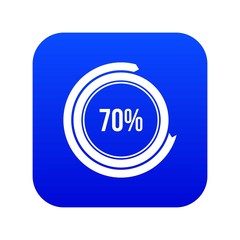 Poster - Sign 70 load icon digital blue for any design isolated on white vector illustration