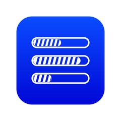 Poster - Sign horizontal columns load icon digital blue for any design isolated on white vector illustration
