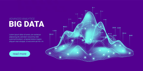 Wall Mural - quantum computing visualization, big data sorting.