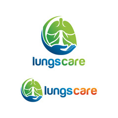 Wall Mural - lungs logo icon design