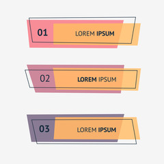 Aufkleber - Set of flat geometric polygon vector banners.