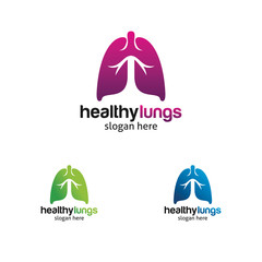 Wall Mural - lungs logo icon design