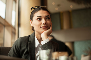 businesswoman working at office place