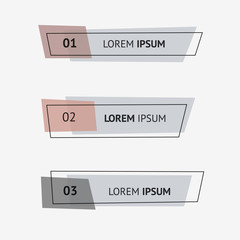 Aufkleber - Set of flat geometric polygon vector banners.