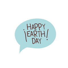 Poster - happy earth day label icon