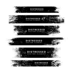 Wall Mural - Distressed black stroke banners