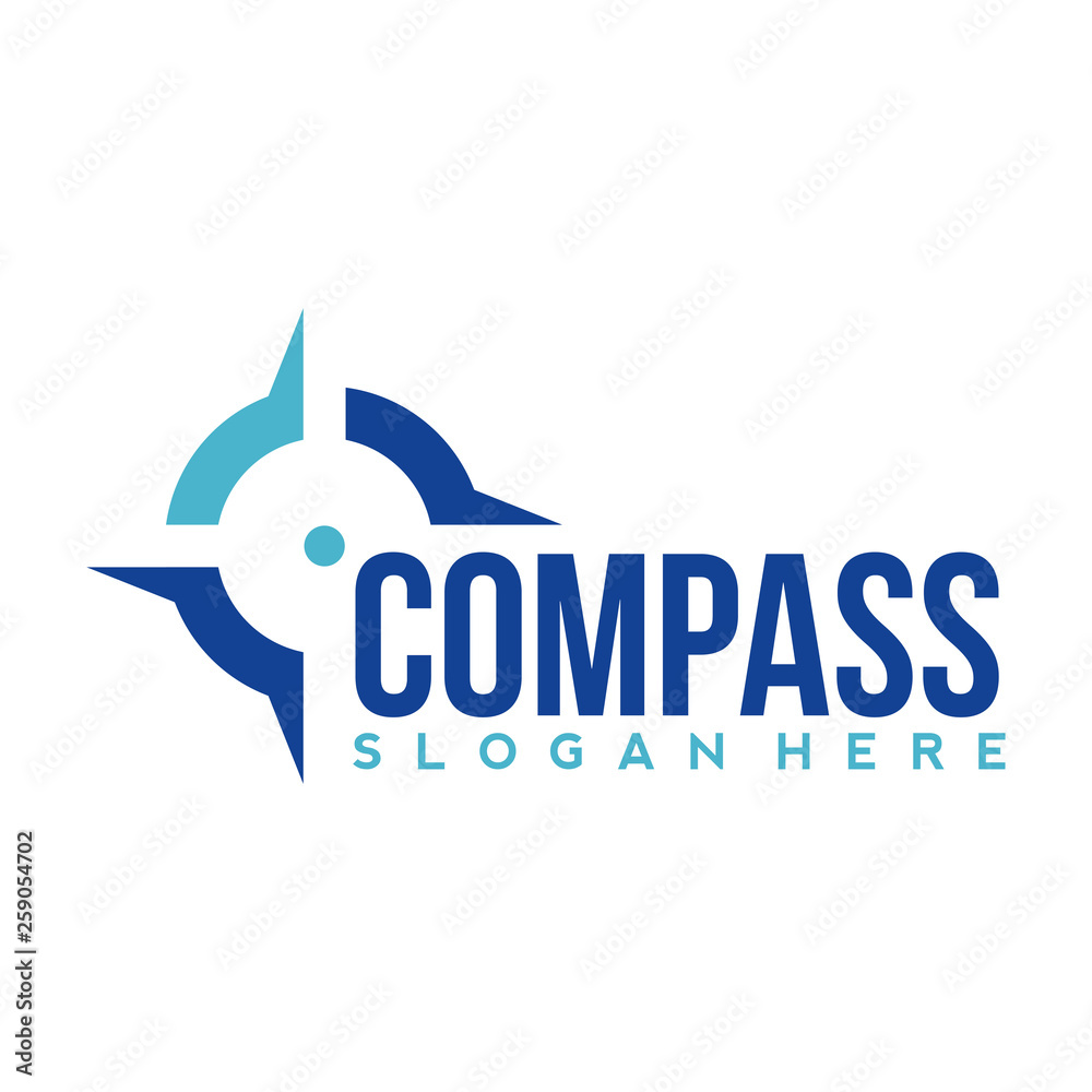Compass Test Logo compass logo design template Stock Vector | Adobe Stock