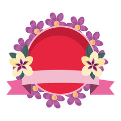 Sticker - flowers badge decoration