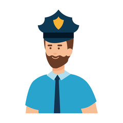 Canvas Print - police officer avatar character