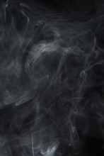 Abstract White Smoke On Black Background
