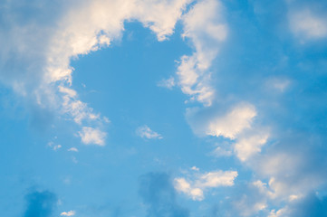 blue sky with clouds background.