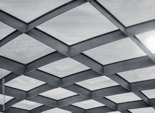 Steel Frame Roof Structure Architecture Details Pattern