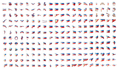 Poster - very big collection of vector flags of the Philippines