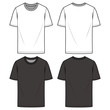 OVERFIT TEE fashion flat sketch template