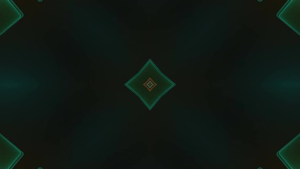 Poster - Beautiful abstract symmetry kaleidoscope with shiny neon lines, 3d rendering backdrop, computer generating background