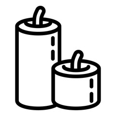 Poster - wax candle icon. outline wax candle vector icon for web design isolated on white background
