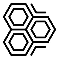 Poster - Hexagonal honeycomb icon. Outline hexagonal honeycomb vector icon for web design isolated on white background