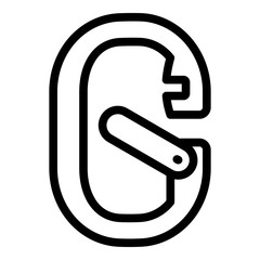 Poster - Open carabine icon. Outline open carabine vector icon for web design isolated on white background
