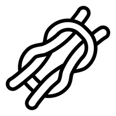 Poster - Rope knot icon. Outline rope knot vector icon for web design isolated on white background