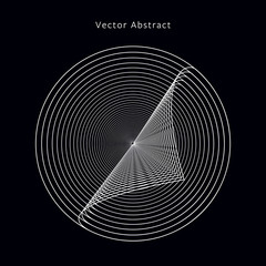 Wall Mural - abstract futuristic monochrome illustration. modern minimalistic circular graphic element. eps8 vect