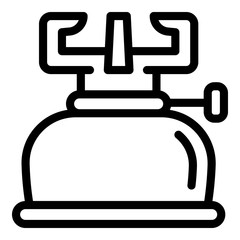 Poster - Camp gas lamp icon. Outline camp gas lamp vector icon for web design isolated on white background
