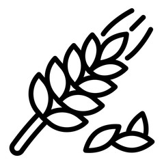Poster - Wheat plant icon. Outline wheat plant vector icon for web design isolated on white background