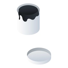 Poster - Paint bucket icon. Isometric of paint bucket vector icon for web design isolated on white background