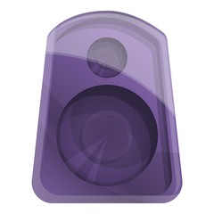 Poster - purple speaker icon. cartoon of purple speaker vector icon for web design isolated on white backgrou