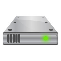 Poster - External hard disk icon. Cartoon of external hard disk vector icon for web design isolated on white background