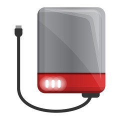 Poster - Usb hard disk icon. Cartoon of usb hard disk vector icon for web design isolated on white background