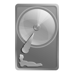 Poster - Old hard disk icon. Cartoon of old hard disk vector icon for web design isolated on white background