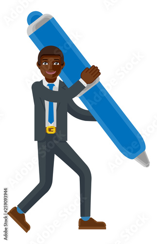 A black businessman cartoon...