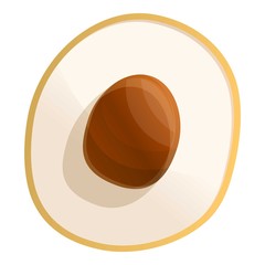 Poster - Diet half longan icon. Cartoon of diet half longan vector icon for web design isolated on white background