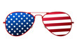 American glasses Icon. Happy 4 th July and Independence Day. Cartoon Vector illustration