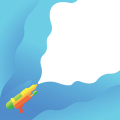 water gun with water splash background