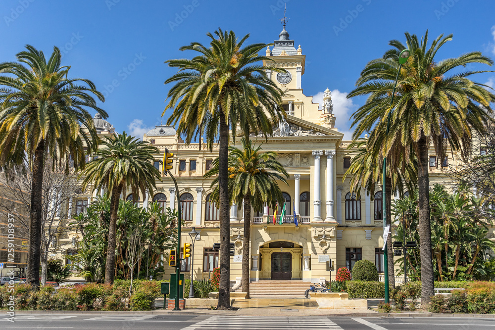 City Hall in Malaga - obrazy, fototapety, plakaty 