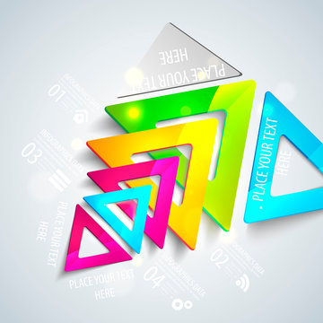 Abstract geometric triangles. Vector illustration