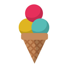 Wall Mural - Ice cream with three scoops symbol