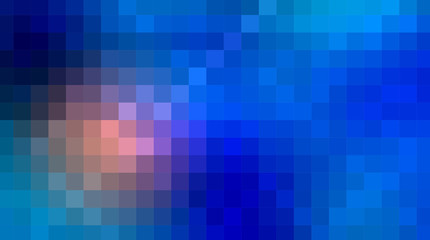 vector abstract pixel or geometric pattern background. illustration of squares with color blue blurr