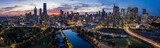 Fototapeta  - Panoramic image of a stunning sunset over the city of Melbourne, Australia